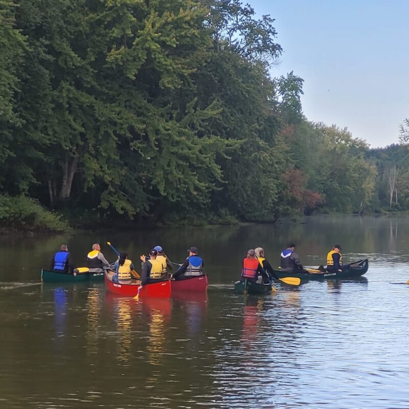 Group of paddlers on the Nottawasaga River