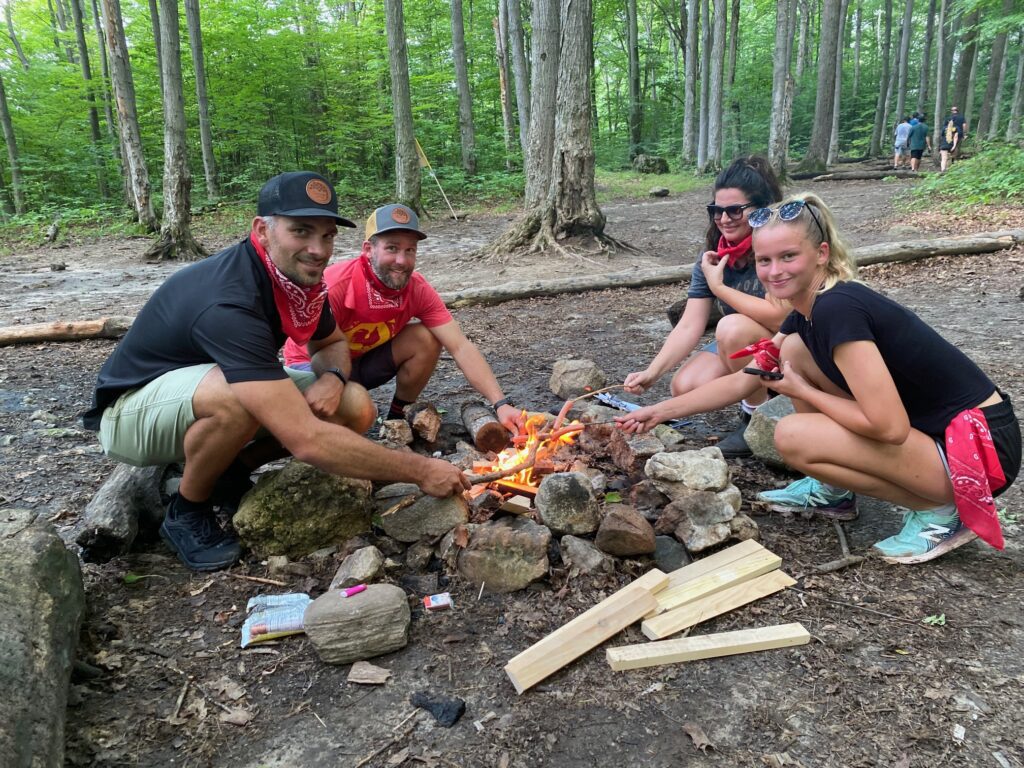 IMG_3487 Group of people building a fire